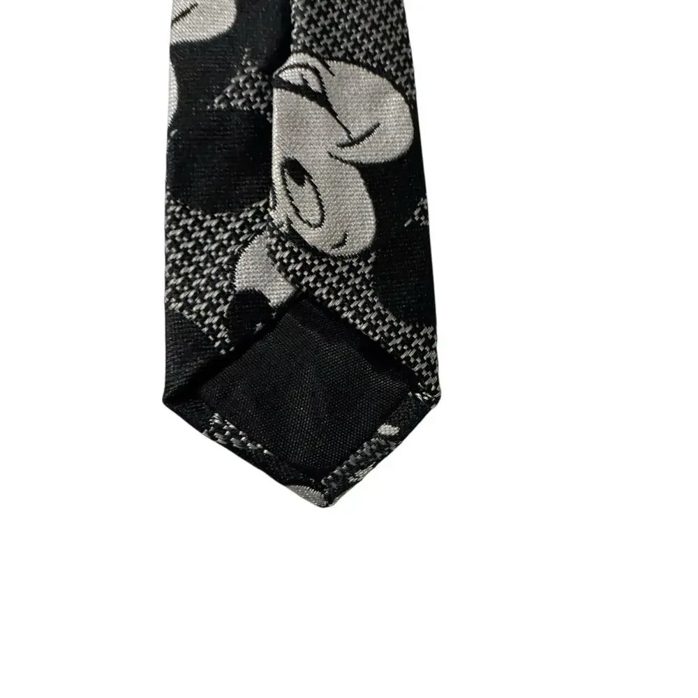 Disney Cervantes Mickey Mouse Vintage Cartoon Necktie Polyester Silk Blend